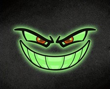 ILLUMINOUS MONSTER EYES Vinyl Sticker Decal Moped Car Bumper Window Wall Decor