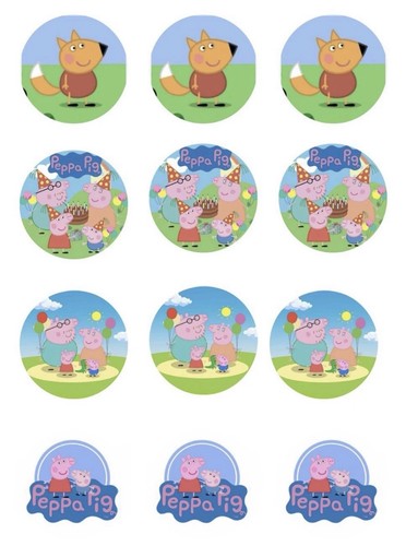 Pre cut edible cupcake - 1,