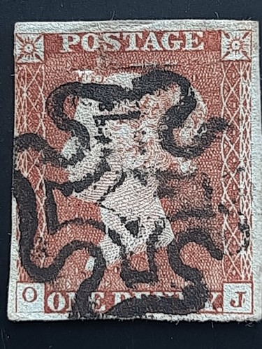 Red penny 1841 with - 1d.red,
