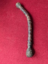 Antique 19th Century Royal Navy Bosun’s Persuader / Cosh. Leather & Lead Pommels