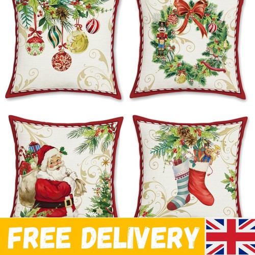 Christmas santa cushion covers - christmas,