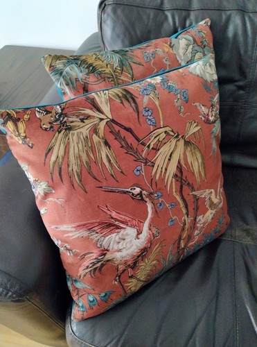 Two handmade velvet cushion - two,