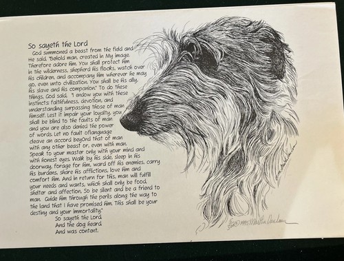 Scottish deerhound poem print - scottish,