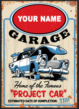 Personalised Garage Metal Sign