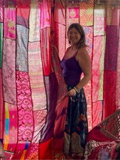 Recycled pink curtains boho - recycled, curtains.