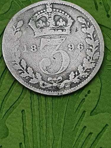 Silver old three pence - silver,