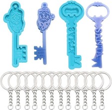 2pcs Christmas Resin Mould Silicone Epoxy Casting Jewelry Making Santa Mold Set