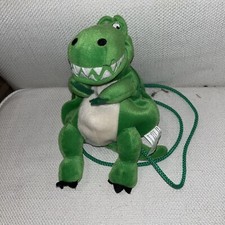 Disney Toy Story T Rex Green Dino Plush Soft Animal Back Bag Back Pack Small