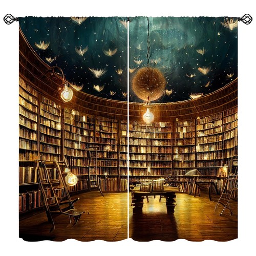 Book theme curtain bookshelf - book, curtain,