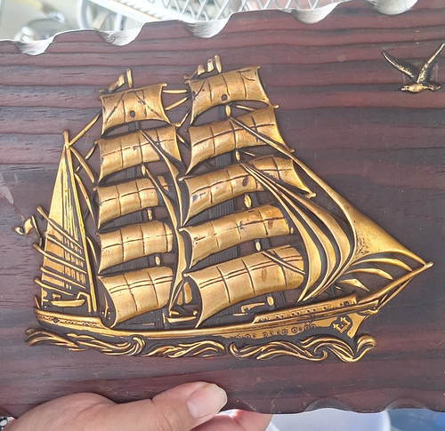 Wood plaque with raised - plaque,