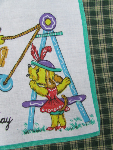 Vintage retro handkerchief - vintage,
