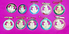 A consecutive run of 10 LEANDER Club members annual badges. 2000-2009 FREE POST