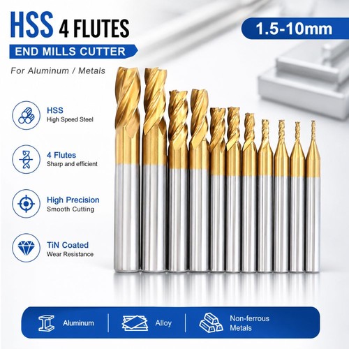 Titanium coated end - end, milling