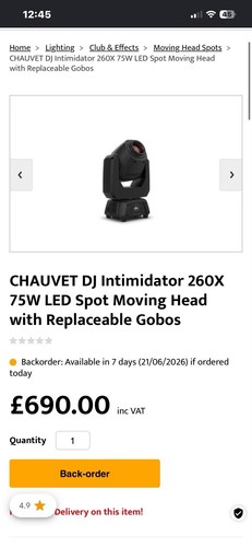 Chauvet intimidator spot - chauvet,