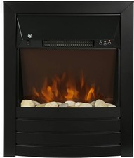 Zanussi ZEFIST1003B Electric Inset Fire Stove Wall Mounted Fireplace 2000w Black