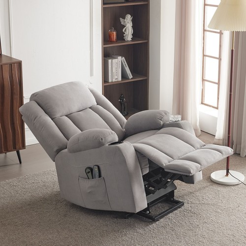 Grey electric recliner chair - electric,