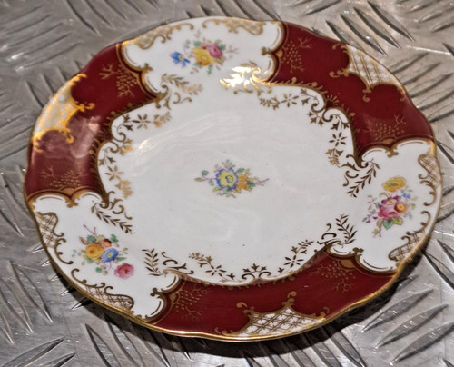 Antique coalport saucer 17cm - antique,