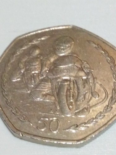Rare 50p coin - isle, man