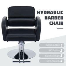 Professional Barber Chair 360° Swivel & Hydraulic Pump for Hair Stylists Classic
