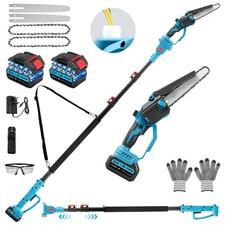 Telescopic Pole Chainsaw Long Reach Electric Tree Pruner Trimmer Branch Cutter