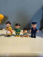 Big Red Fun Bus Figure Bluebird 1988 Driver Mum Boy Hedgehog Bundle