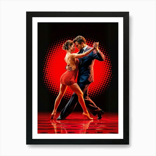 Tango dancers art - art, print