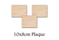 Wooden Rectangle Shape 10x8cm