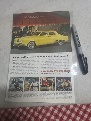1950 original automobile print - 1950,