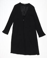 NITYA Womens Black Overcoat Coat Size 10 Button