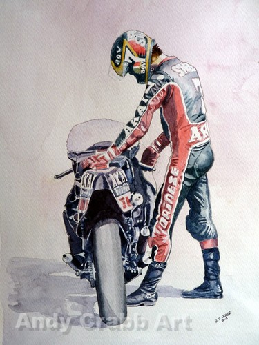 Barry sheene black akai yamaha - barry,
