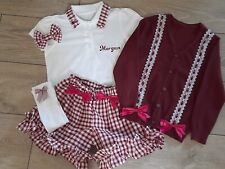 SCHOOL UNIFORM PERSONALISED 2-14 YEARS SHORTS POLO CARDIGAN CLIP SOCKS GINGHAM