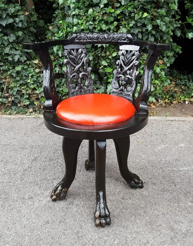 Victorian ebonized captains - victorian,