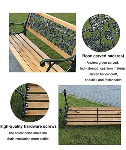 Wooden garden bench - bench, seater