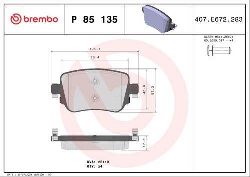 Brake pad set disc - pad, set,