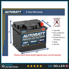 Car Battery 063 Autobatt 063