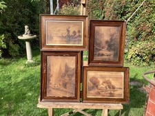 Antique Lithographs On Wood