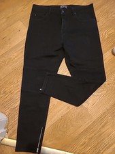 Mens Zara Size 34" Black Denim Jeans