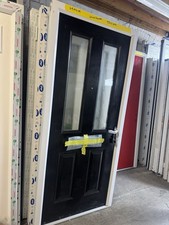 Brand New Composite Front Door - Black Front & White Inside 950 X 2090 Mm