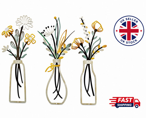 Pcs metal flower wall arts - metal,