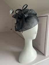 Hand Made Navy / Silver Wedding hat/Fascinator BNWT-Mother of The Bride & Ascot