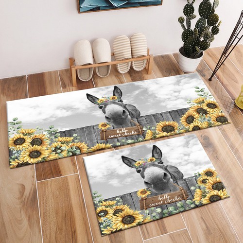Vintage sunflower funny - sunflower, donkey