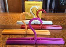 Vintage 1970’s Twinco Set of Four Folding Clothes Coat Hangers Stratton England