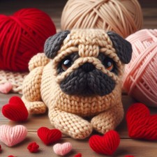 Single Luxury Pug Birthday