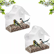 2PCS Glass Window Bird Feeder