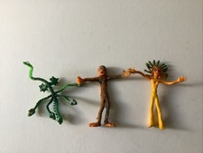 3 Rare Vintage 70’s Bendy Fantasy Figures Yeti Medusa 5 Headed Snake  Hong Kong 