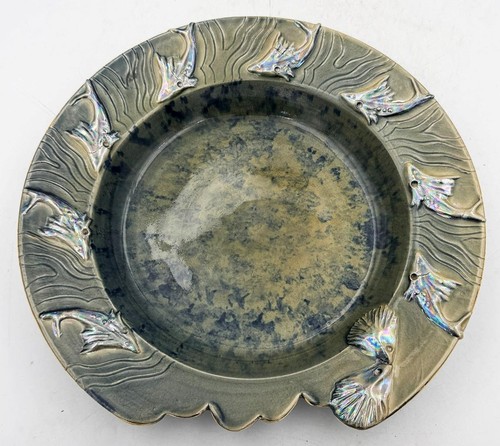 Studio pottery fish shell - pottery,