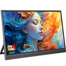 EVICIV 15.6" 1080P Portable Monitor Second External Monitor Freestanding Display