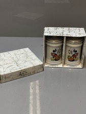 Vintage Disney Salt Pepper Pots Mickey Mouse Original Box Japan Rare 