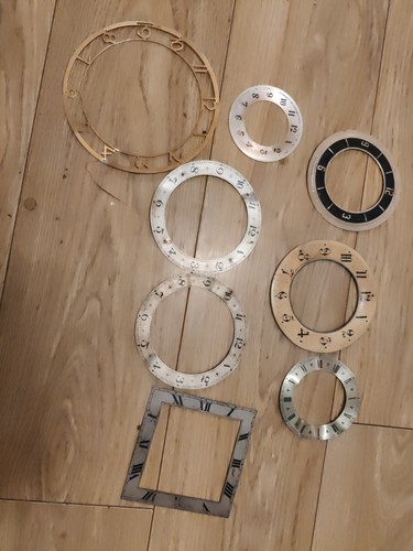Vintage assorted clock dials - vintage,