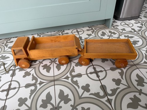 Vintage wooden toy - vintage, truck